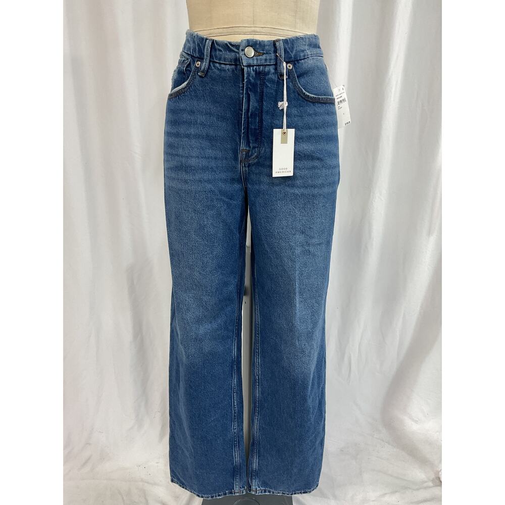 Good American 'Good '90s' Blue Relaxed Denim Jeans Size OS - NWT
